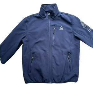 Reebok Crossfit Soft Shell Jacket Coat Size L Fleece Lined Stronger Every Day